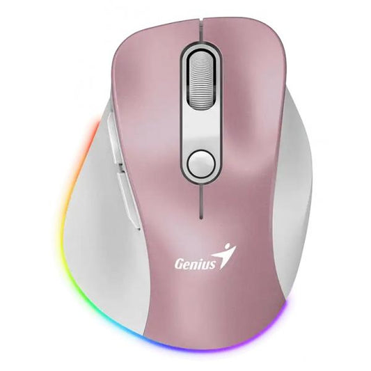 GENIUS MOUSE WIR. ERGO 9000S PRO MINI RGB BT DUO WIRELESS (BT +2.4Ghz) PINK